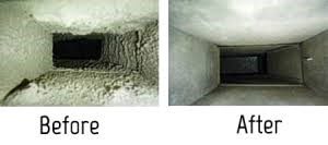 Before and After Duct Cleaning